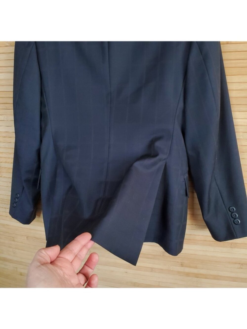Grand Prix windowpane English Equestrian Riding Show Hunt Jacket 12 R - Picture 5 of 7